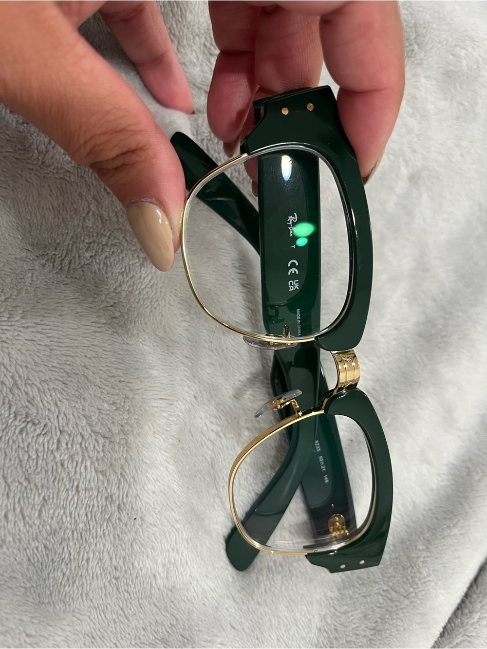Rayban mega wayfarer metal green eyeglasses
